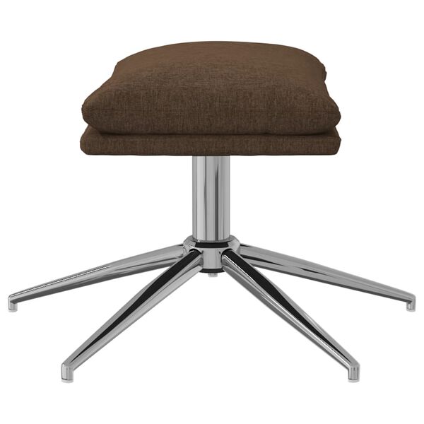 vidaXL Fu&szlig;hocker Braun 60x60x35 cm Stoff