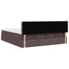vidaXL Ottoman-Bett mit Matratzen Dunkelbraun 160x200 cm Stoff