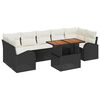 vidaXL Garten-Sofa-Set 8 stk. Schwarz und Creme