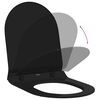 vidaXL Toilettensitz Verstellbar Schwarz 48,5 x 36 x 5 cm Polypropylen
