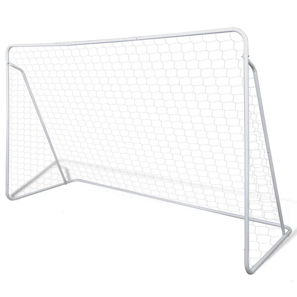 vidaXL Fußball-Tornetze 2 Stück 240 x 90 x 150 cm Stahl
