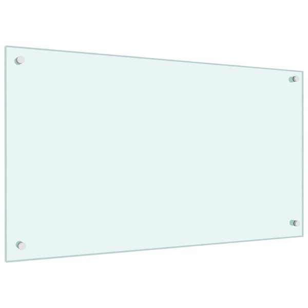 vidaXL K&uuml;chenr&uuml;ckwand 2 pcs Wei&szlig; 90 x 50 cm Geh&auml;rtetes Glas