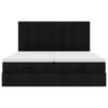 vidaXL Ottoman-Bett mit Matratzen & LEDs Schwarz 200x200 cm Stoff