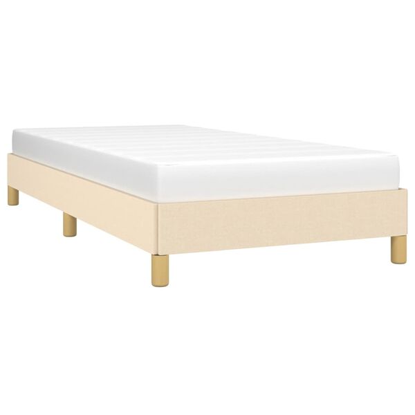 vidaXL Bettgestell ohne Matratze Creme 80x200 cm Stoff