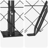 vidaXL Zaunpfosten Grau 25 x 1,2 m (60 x 60 mm Netz) Stahl und PVC