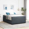 vidaXL Bettrahmen mit Matratze Dunkelgrau 160 x 200 cm Stoff