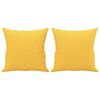 vidaXL 2-Sitzer-Sofa mit Kissen Hellgelb 120 cm Stoff