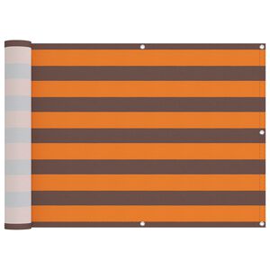 vidaXL Balkonsichtschutz Orange und Braun 75 x 200 cm