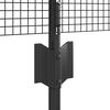 vidaXL Zaun mit Pfosten Grau 0,5 x 100 m Stahl und PVC