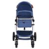 vidaXL 3-in-1-Kinderwagen Marineblau Aluminium