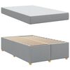 vidaXL Bettrahmen mit Matratze Hellgrau 120 x 190 cm Stoff