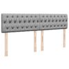vidaXL Boxspringbett mit Matratze Hellgrau 180x200 cm Stoff