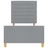 vidaXL Bettgestell mit Kopfteil Hellgrau 80 x 200 cm Stoff