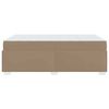 vidaXL Bettrahmen mit Matratze Cappuccino 100 x 200 cm Stoff