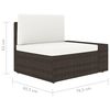 vidaXL 7-tlg. Garten-Lounge-Set Poly Rattan Braun