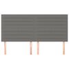 vidaXL Kopfteil Dunkelgrau 180 x 5 x 118/128 cm Stoff