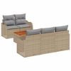 vidaXL Gartensofa-set 6 stk. 5-Sitzanzahl Beige und Hellgrau