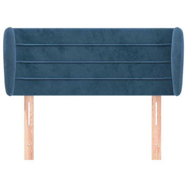 vidaXL Kopfteil mit Ohren Dunkelblau 83x23x78/88 cm Samt