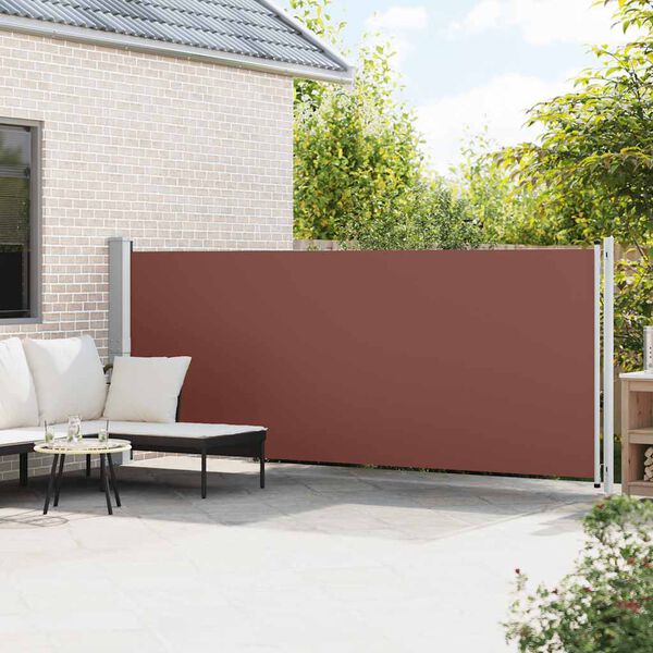 vidaXL Seitenmarkise Ausziehbar 600x160 cm Braun