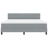 vidaXL Boxspringbett mit Matratze Hellgrau 180 x 200 cm Stoff