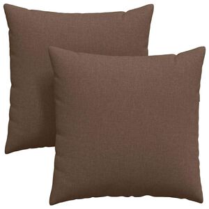 vidaXL Sofakissen 2 pcs Braun 60 x 60 cm Stoff