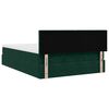 vidaXL Ottoman-Bett mit Matratze Dunkelgr&uuml;n 140x200 cm Samt