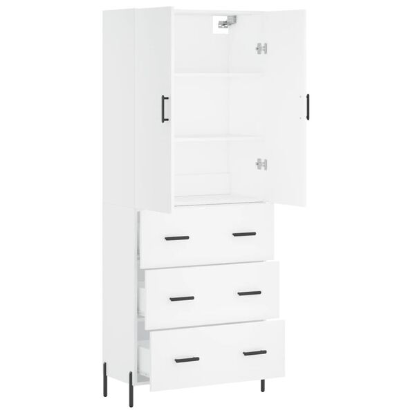 vidaXL Highboard Wei&szlig; 69,5x34x180 cm Holzwerkstoff
