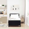 vidaXL Boxspringbett mit Matratze Schwarz 80 x 200 cm Stoff