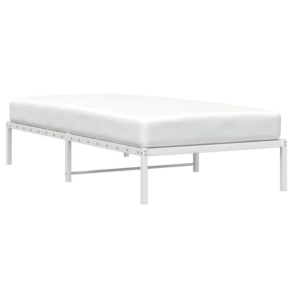 vidaXL Bettgestell Metall Wei&szlig; 100x190 cm