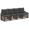 vidaXL Gartensofa-set 4 Stk. Grau Poly-Rattan