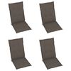 vidaXL Verstellbare Gartenst&uuml;hle mit Auflagen 4 Stk. Massivholz Teak
