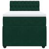 vidaXL Boxspringbett mit Matratze Dunkelgr&uuml;n 100x200 cm Samt
