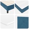 vidaXL Boxspringbett mit Matratze Dunkelblau 140 x 200 cm Samt