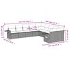 vidaXL 10-tlg. Garten-Sofagarnitur mit Kissen Grau Poly Rattan