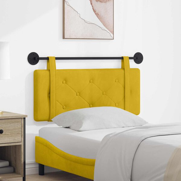 vidaXL H&auml;ngevorderseite Wandmontiert Gelb 110 x 55 x 5 cm Samt