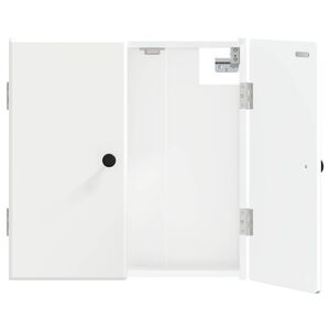 vidaXL Dartboard Schrank BREDA Hochglanz Wei&szlig; 52,5 x 10,5 x 53,5 cm