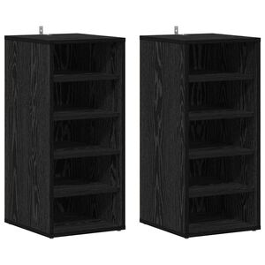 vidaXL Schuhschrank Schwarz Eichen-Optik 32 x 35 x 70 cm Holzwerkstoff