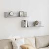 vidaXL Wandregale 2 Stk. Grau Sonoma 75x16,5x16,5 cm Holzwerkstoff