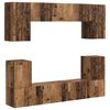 vidaXL TV-Schrankset Wandmontiert 5 pcs Altholz Holzwerkstoff