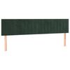 vidaXL Boxspringbett mit Matratze Dunkelgr&uuml;n 200x200 cm Samt