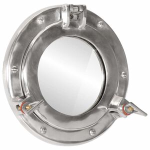 vidaXL Bullaugen-Spiegel Wandmontage &Oslash;23 cm Aluminium und Glas