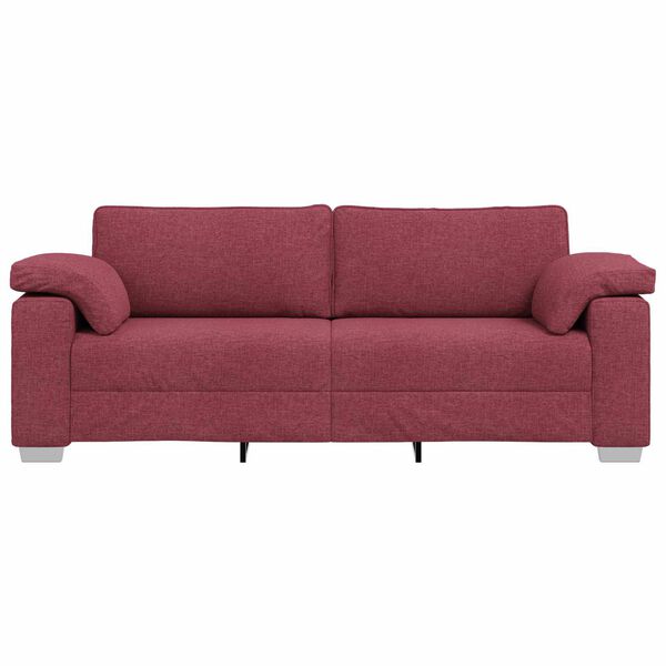 vidaXL Sofa Weinrot 219 x 77 x 82 cm Stoff