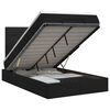 vidaXL Ottoman Bett mit Matratze Schwarz 120 x 200 cm Stoff