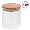 vidaXL Vorratsgl&auml;ser mit Bambusdeckel 10 Stk. 600 ml
