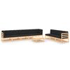 vidaXL 9-tlg. Garten-Lounge-Set mit Kissen Massivholz Kiefer
