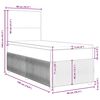 vidaXL Boxspringbett mit Matratze Taupe 90x190 cm Stoff