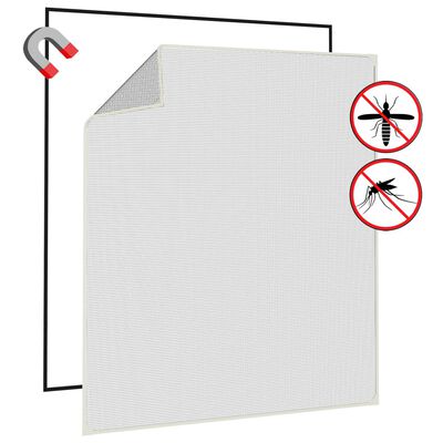 vidaXL Magnet-Insektenschutz für Fenster Weiß 120x140 cm