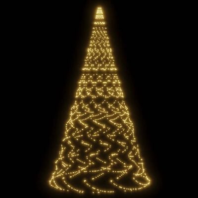 vidaXL LED-Weihnachtsbaum für Fahnenmast Warmweiß 1400 LEDs 500 cm