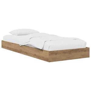 vidaXL Bodenbettgestell Artisan-Eiche 80 x 200 cm Holzwerkstoff