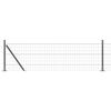 vidaXL Zaun mit Pfosten Grau 0,6 x 50 m Stahl und PVC